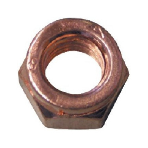 Exhaust slotted nut, reduced wrench size DIN 14441 heavily copper-plated steel - NUT-SL-DIN14441-6-WS12-(C4L)-M8