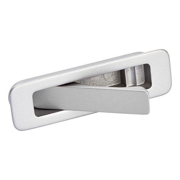 MG-ZD 9 poignée pliable design Fabrication en zamak - HNDL-FOLDHANDLE-MG-ZD-9-SILVER-68X14MM