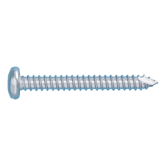 Pan head tapping screw, C shape with AW drive and anti-friction coating - 1