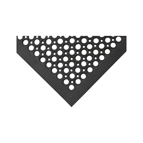 Tapis antifatigue, conception perforée