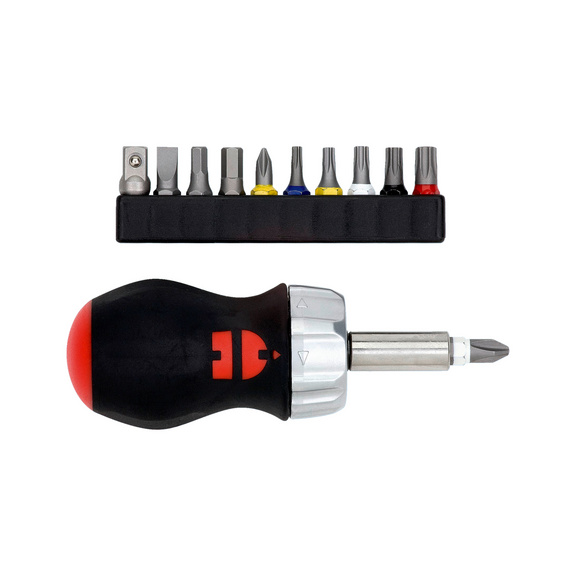 Mini ratchet screwdriver 12 pieces - RTCHSCRDRIV-SET-MINI-6,35MM-11BIT-12PCS