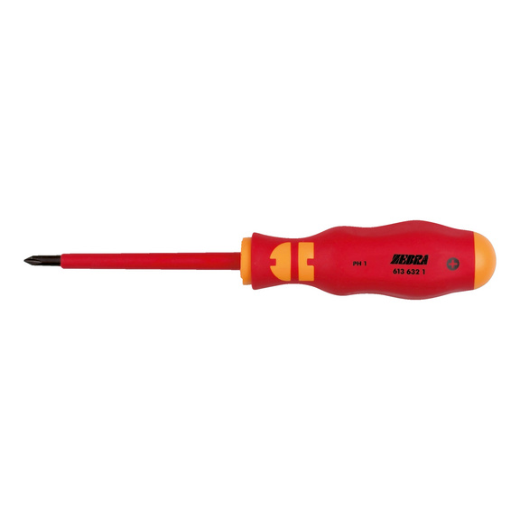 VDE screwdriver, PH recessed head For working on live parts up to 1,000 V (AC) and up to 1,500 V (DC) - SCRDRIV-VDE-PH4X200