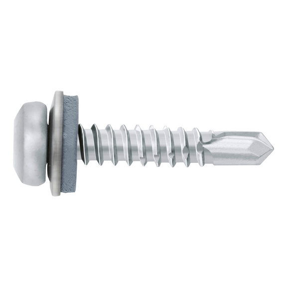 Drilling screw, round head with AW drive and sealing washer piasta<SUP>®</SUP> - 1