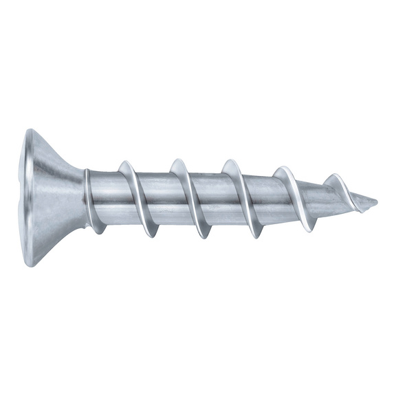 Window construction screw, raised countersunk head FBS Steel, zinc-plated, blue passivated (A3K), PH drive - SCR-RSDCS-NEEDPIN-H2-SORT-(A3K)-4,1X16