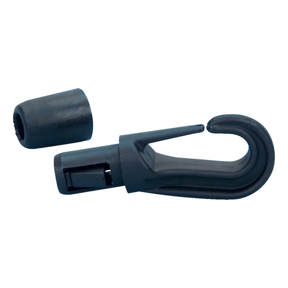 Crochet à ressort pour rallonges - HOK-CARABINER-PLA-BLACK-D8MM