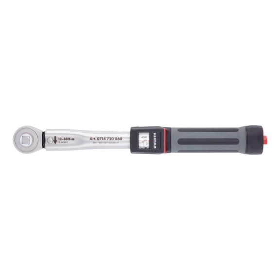 3/8 inch torque wrench with push-through ratchet - 1