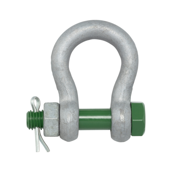 Bow shackle GreenPin safety bolt - SHKL-BOW-(TZN)-GRNPIN-BN-9,5T-PIN32