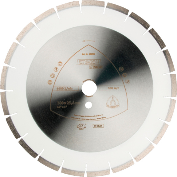 Diamond cutting disc DT 900 U Special Klingspor - DIADDISC-KLINGSPOR-325084-10X3-D350