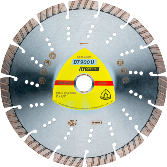 Diamond cutting disc DT 900 U Special Klingspor - DIADDISC-KLINGSPOR-325028-12X2,6-D180