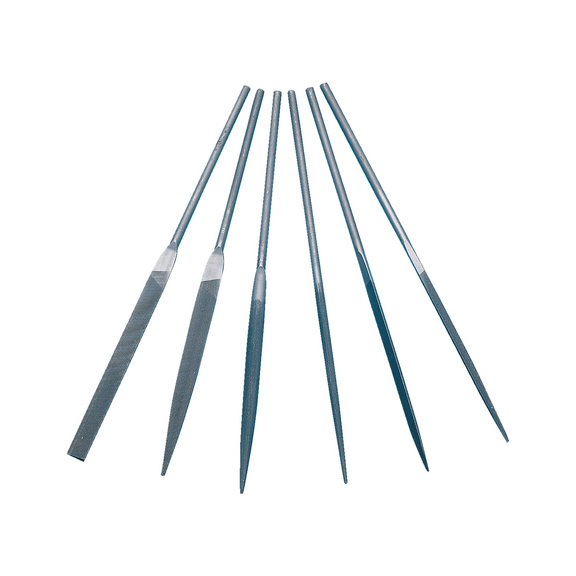 Needle file set 6 pieces - NEEDFILE-SET-6PCS-L160MM