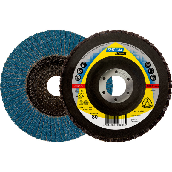 Lamella flap disc Klingspor SMT 644 - FLPDISC-KLINGSPOR-330005-D125X22-G40