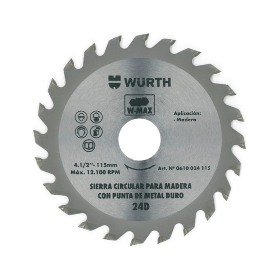 Circular saw blade, wood - JIGSAWBLDE-WO-24TO-D180MM