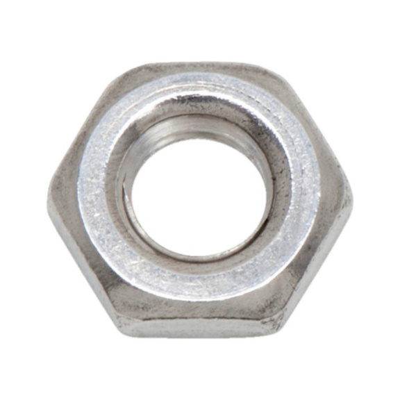 Hexagonal nut, low profile DIN 439, A4 stainless steel, plain - NUT-HEX-DIN439-B-A4-WS10-M6