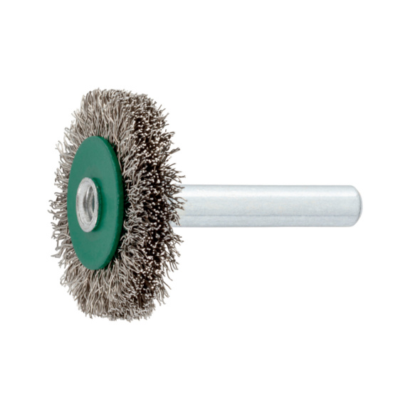 Wheel brush Stainless steel, crimped, with shank