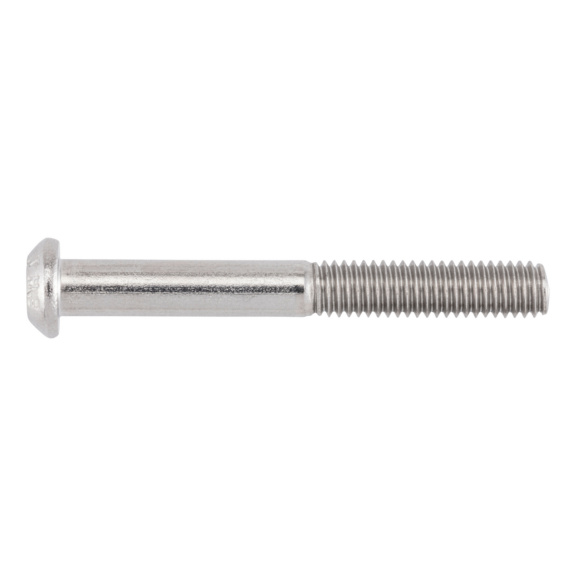 Vis TX à tête demi-ronde aplatie DIN 34805-1 empreinte TX inox A2-070 brut - SCR-DIN34805/1-A2/070-TX25-M5X40