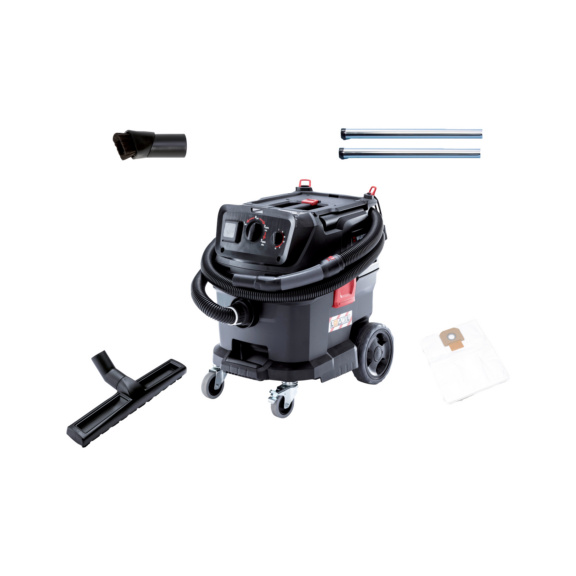 Aspirateur industriel eau et poussières électrique ISS 30-L auto EDITION Comprend un kit complet d'accessoires - ASPI ISS 30-L + 1 BROSSE + 5 SACS