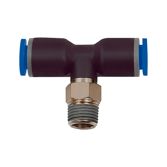 T-shaped push-in fitting R thread - PSHINFITT-T-ROT-PLA-ET-R1/2-PIP-16