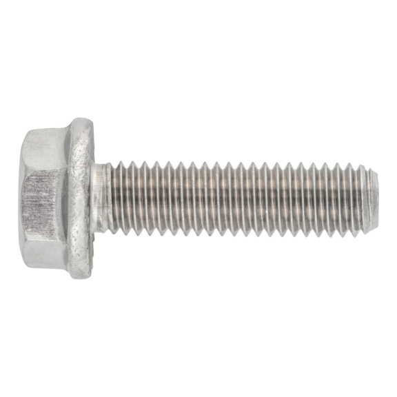 Vis à tête hexagonale AE DIN 6921 inox A2 à embase crantée - VIS-EMB-SER-SIDIN6921-A2/70-M6X12