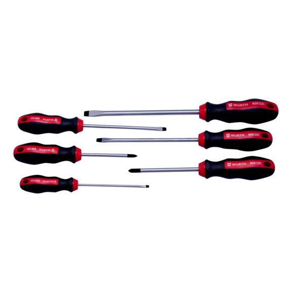 Screwdriver asmt PH/slotted 6 pcs REDSTRIPE