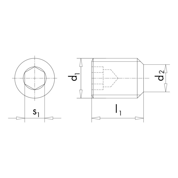 ISO4026 acier 45H zinc nickel noir - SCR-FLPT-ISO4026-45H-HS2,5-(ZNBHL)-M5X10