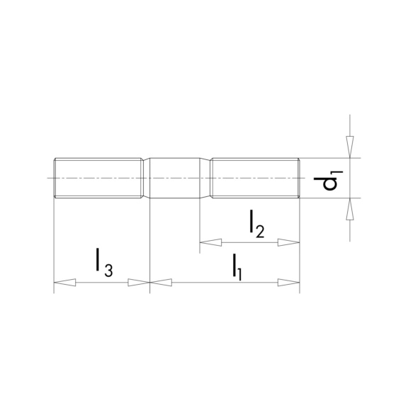 DIN 835 acier inoxydable A2 - STUD-DIN835-A2-M8X70