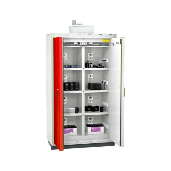 Armoire pour matières dangereuses Type 90 pour les batteries - SAFECAB-BATTERY-T90-STATION-XL-CPW-230V