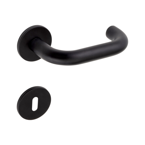 Door handle A 252 - DH-A2-A255-CLICKFIX-ROS-KH-BLACK-SATNFIN