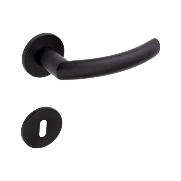 Door handle A 256 - DH-A2-A256-CLICKFIX-ROS-KH-BLACK-SATNFIN