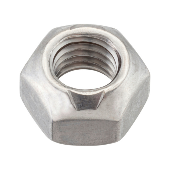 Ecrou hexagonal avec pièce de serrage (tout métal) ISO 7042, acier inoxydable A4-70, brut - NUT-HEX-SLOK-ISO7042-A4-70-WS16-M10