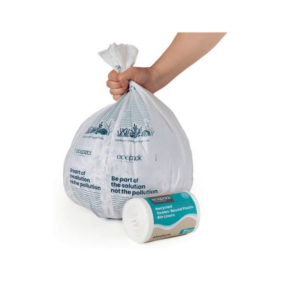 Small refuse bag ocean-bound plastic