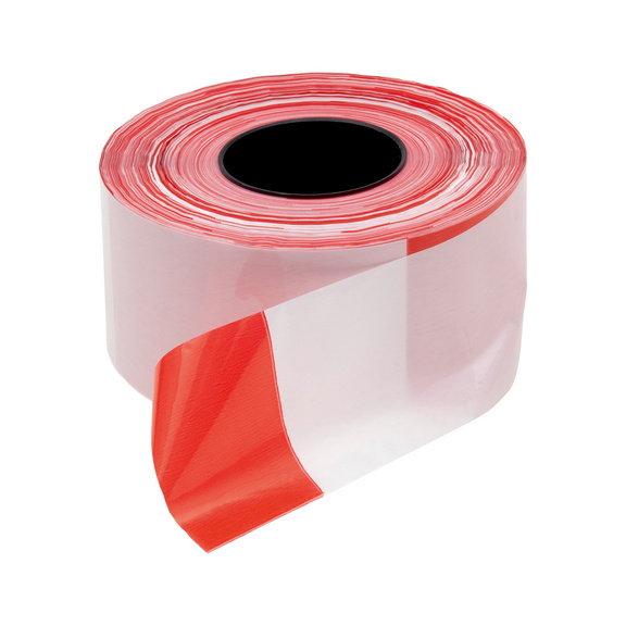 Warning tape Made of sustainable regranulate - WARNTPE-RED/WHITE-BLUEANGEL-80MMX500M