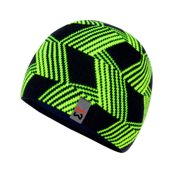 High-visibility cap - BEANIE HIVIS BLACK/YELLOW