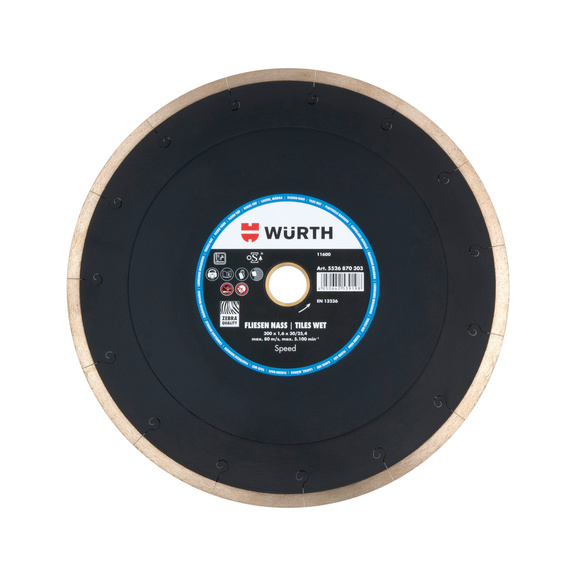 Diamond cutting disc, speed, wet cutting for tiles - 1