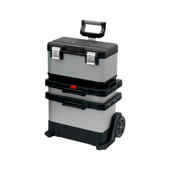 Tool box with wheels WORKCENTRE - WRKSHPTR-3IN1-BLACK-56X73X38CM-150KG