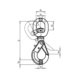 Safety hook with swivel, QC 10 - SAFEHOK-SWIV-CHN-GD10-(4,0T)-D10 - 2