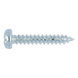 Pan head tapping screw, C shape with H recessed head DIN 7981, steel, zinc-plated, blue passivated (A2K), shape C, with tip - SCR-PANHD-DIN7981-C-H3-(A2K)-5,5X32 - 1