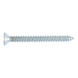 Countersunk tapping screw, shape C with Z recessed head DIN 7982, steel, zinc-plated, blue passivated (A2K) - 1