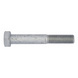 Hexagonal bolt with shank DIN 931, steel 10.9, zinc flake, silver, Geomet - SCR-HEX-DIN931-10.9-(GE3A/VL)-M12X90 - 1