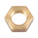 Hexagonal nut, low profile DIN 439, brass, plain - 1