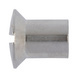 Sleeve nut, pan head W-0392, brass, nickel-plated (E2J) - NUT-SLEV-RSDCS-(E2J)-M6-10X15 - 1