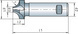 Fraise quart-de-cercle HSCo DIN 6518B - QURTCRCLCTR-DIN6518B-HSCO-D22,0MM - 2