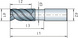 ecoSpeedcut Universal solid carbide end mill, short, four blades, uneven angle of twist gradient, HA shank - 2