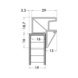 Rail de guidage Pour les systèmes de volets roulants à boîtier d'installation verticale avec lattes de 50 mm - MOEBLROLLLAD-ALU-A2/FINISH-SCHIN-1500/5 - 2