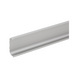 Poignée encastrée en aluminium, forme C, horizontale Pour les unités sans poignée de façade - PROFIL ALU HORIZON C 2500MM INOX - 1