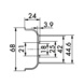 Poignée encastrée en aluminium, forme C, horizontale Pour les unités sans poignée de façade - PROFIL ALU HORIZON C 2500MM INOX - 2