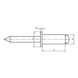 Rivet aveugle grande tête large alu/inox A2 - RIV-ALU/A2-(6,5-8,5)-K12-4,0X12,0 - 2