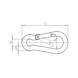 Snap hook DIN 5299, shape C, zinc-plated steel - KARABHOK-DIN5299-C-(ZN)-40X4 - 2