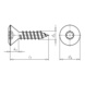 Raised countersunk head tapping screw, shape C with AW drive - SCR-RSDCS-WN112-AW10-(ZNBHL)-3,5X9,5 - 2