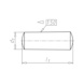 Tapered pin, unhardened DIN 1 unhardened steel plain, version B (turned) - PIN-TAP-UNHDND-DIN1-B-5X16 - 3