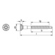 Vis à bois universelle avec tête percée ASSY<SUP>®</SUP>plus 4 CSMP HO Acier zingué trempé, filetage partiel, tête fraisée - SCR-CSMP-DBIT-HDH-RW20-(A3K)-4,5X60/29 - 2